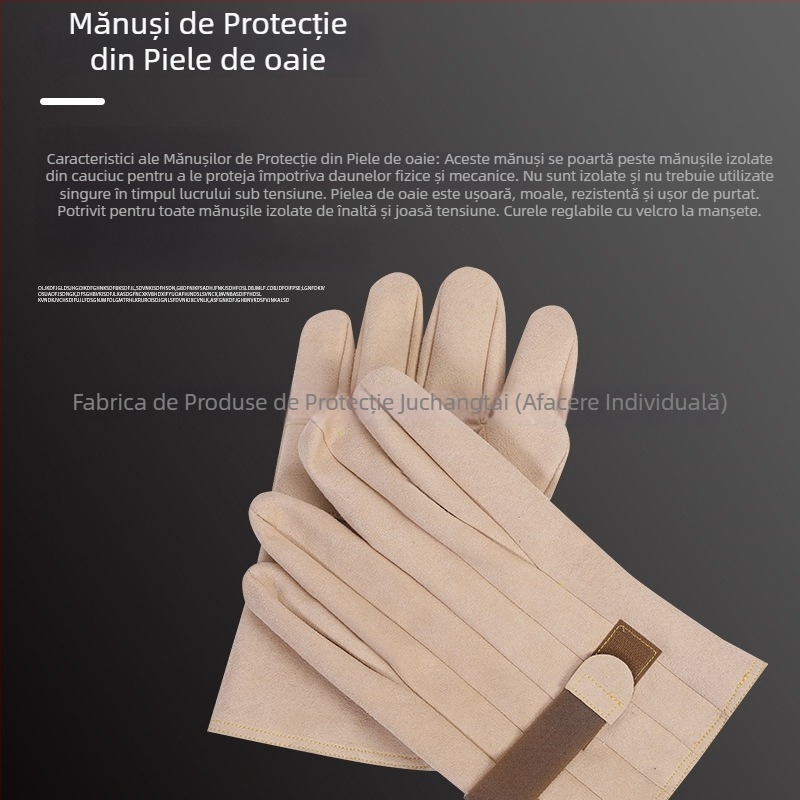 YS Mănuși de protecție pentru lucrări electrice din piele de miel – antialunecare, rezistente la tăiere, rezistente la perforare