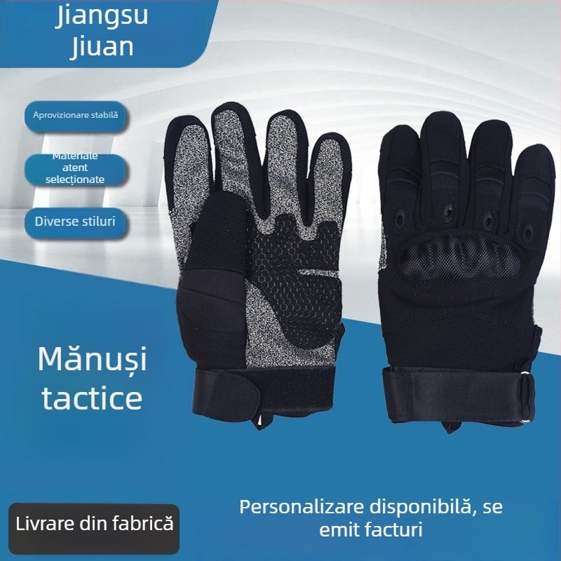 Mănuși tactice cu degete complete, rezistente la tăiere, pentru intervenții ale pompierilor și alpinism în aer liber