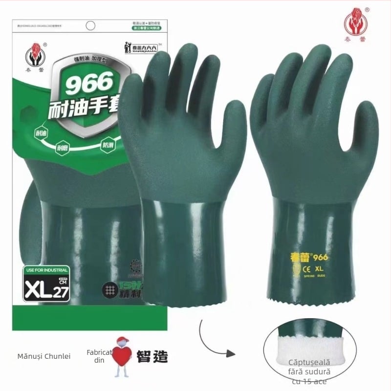 Spring Bud Mănuși de protecție pentru muncă, anti-tăiere, impermeabile, finisaj mat industrial 966, rezistente la ulei