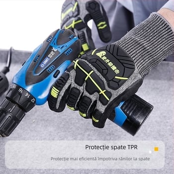 Ascension C1001 Mănuși de protecție pentru alpinism – anti-șoc, antiderapante, rezistente la tăiere și perforare, protecție împotriva țepilor