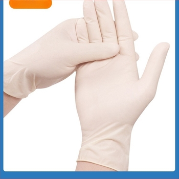 Mănuși din latex, de unică folosință, fără pudră, de 9 inch, întărite pentru protecție industrială, albe