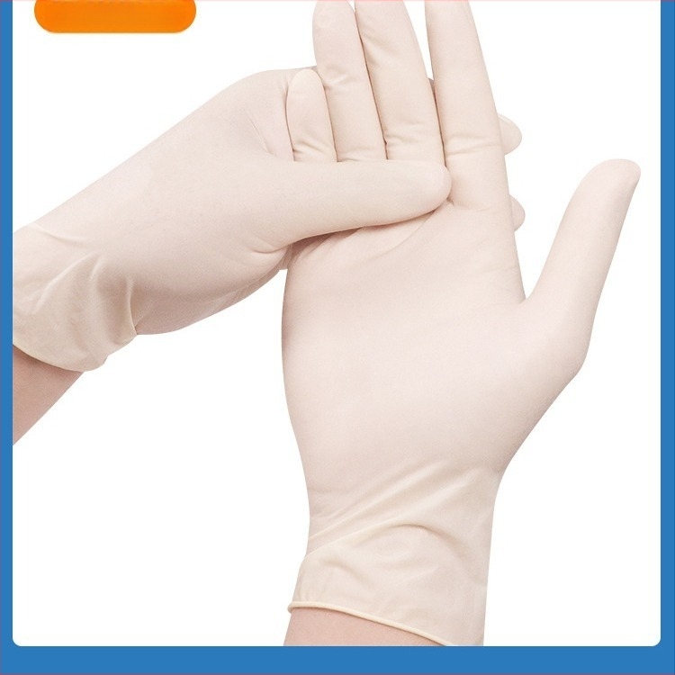 Mănuși din latex, de unică folosință, fără pudră, de 9 inch, întărite pentru protecție industrială, albe