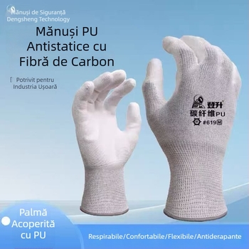 Dengsheng 619 mănuși de lucru antistatice, protective, antiderapante, durabile, respirabile, cu acoperire din cauciuc