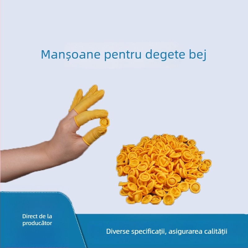 Protecții pentru degete din latex antistatice, o singură folosință, fără praf, rezistente la uzură, antiderapante pentru industria electronică