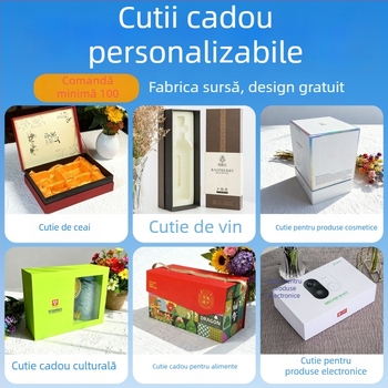 Cutie cadou pentru vin cu capac rabatabil – ambalaj premium pentru vinuri albe și roșii