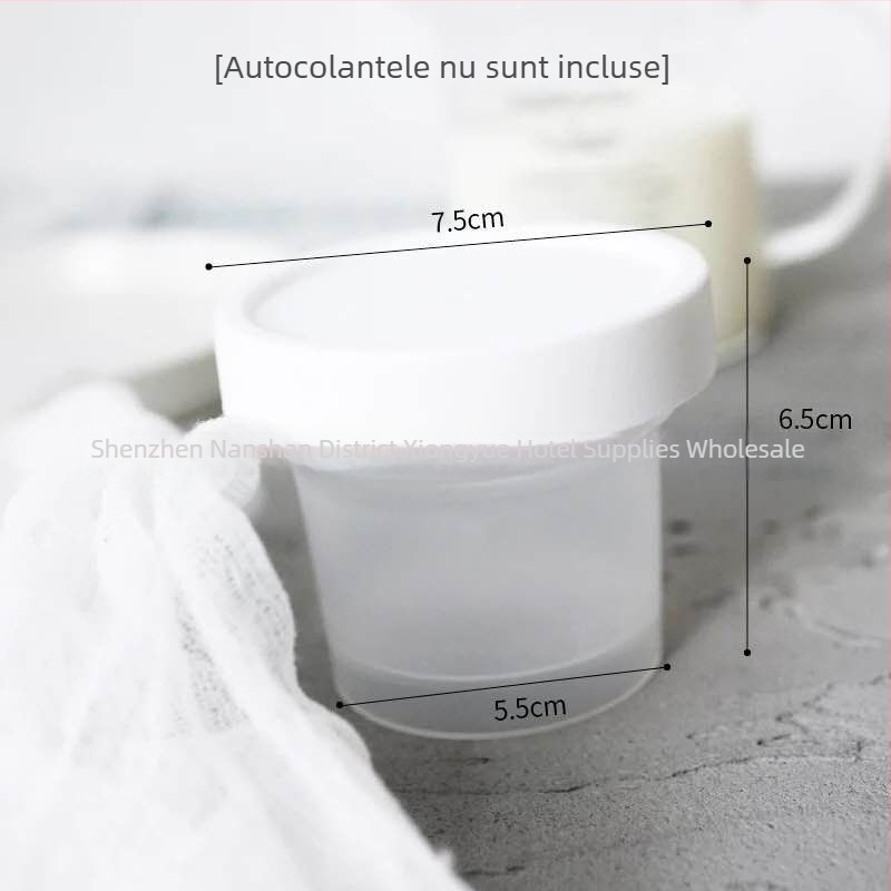 Vas îngroșat de înghețată cu capac, recipient din plastic sigilat pentru deserturi și mousse, compatibil cu frigiderul