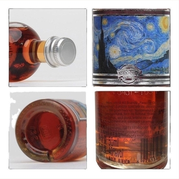 Sticle transparente de vin din sticlă, pentru vinuri de fructe și vinuri medicinale, sticle mici sigilate pentru ambalare în cutie cadou.