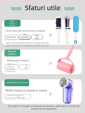Rola pentru Îndepărtarea Firelor din Paltoane din Lână și Haine – Îndepărtare Păr