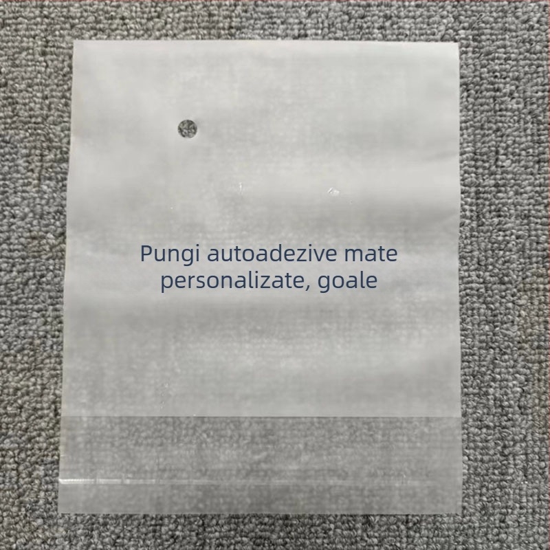Pungă autoadezivă mată, transparentă, cu deschidere plată, pentru bijuterii, huse de telefon și accesorii digitale, imprimare personalizată, sigilare automată