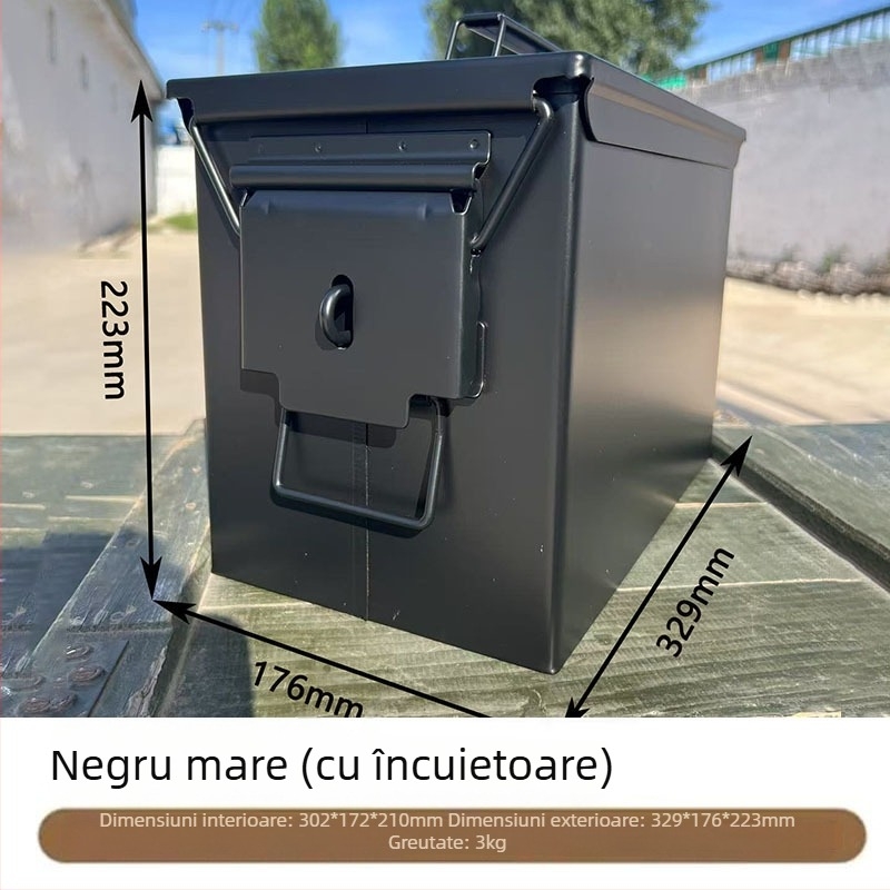 Cutie portabilă de depozitare cu protecție tripla pentru vehicule, trusă de scule auto, cutie laterală pentru motocicletă
