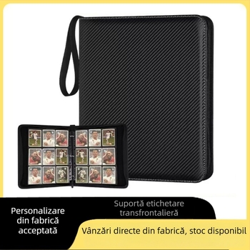 Mapă de colecție PU, textură diagonală, pentru cărți MTG/TCG, 9 buzunare, capacitate 900 de cărți