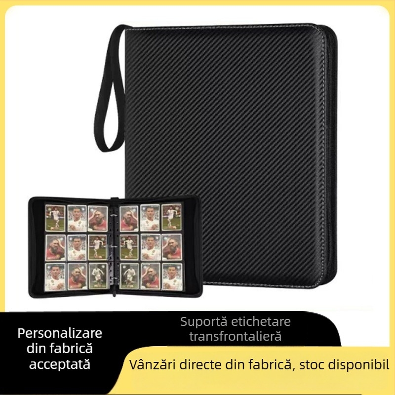 Mapă de colecție PU, textură diagonală, pentru cărți MTG/TCG, 9 buzunare, capacitate 900 de cărți