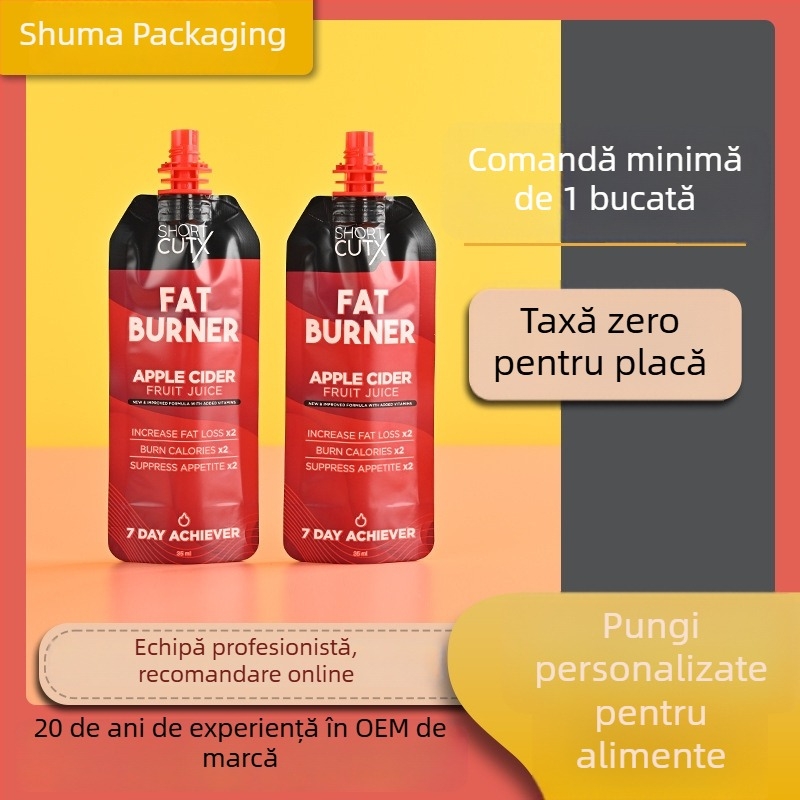 Pungă din plastic cu imprimare personalizată pentru ambalare alimentară în vid, pungă din folie de aluminiu, imprimare color, film compozit pe role, pungă auto-susținută, sigilabilă
