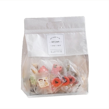 Pungă alimentară din plastic compozit pentru Snowflake pastry, pungă ziplock pentru biscuiți și produse de patiserie, sigilare pe trei sau opt părți, personalizare