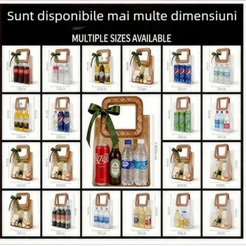 Geantă transparentă din PVC, cadou cu motiv floral, stil zeiță, în stil Instagram, personalizabilă
