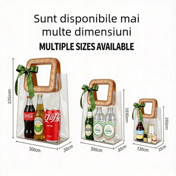 Geantă transparentă din PVC, cadou cu motiv floral, stil zeiță, în stil Instagram, personalizabilă