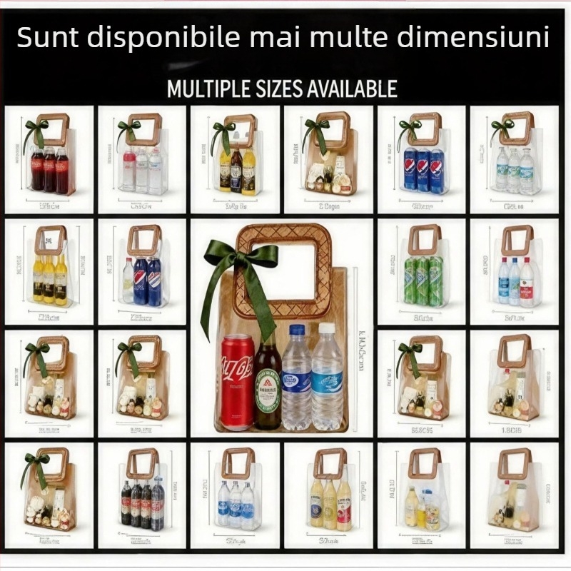 Geantă transparentă din PVC, cadou cu motiv floral, stil zeiță, în stil Instagram, personalizabilă