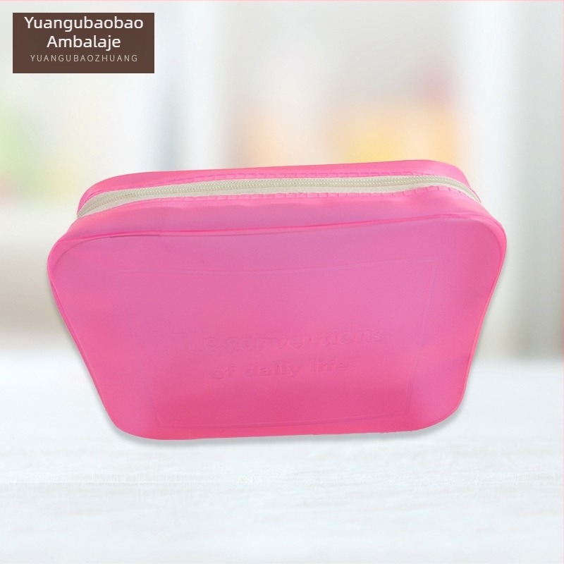 Geantă de plastic transparentă pentru ambalare, geantă cosmetică pentru călătorii și plajă, geantă pătrată cu fermoar, personalizabilă