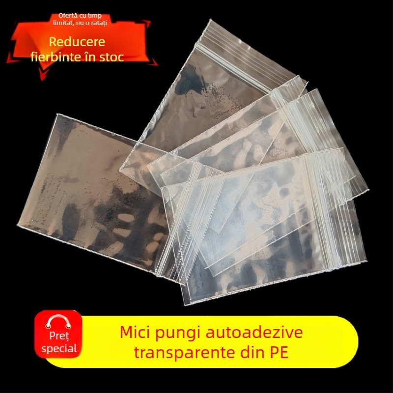 Pungi PE cu închidere zip, mici, 3×4 cm, transparente, pentru medicamente, ambalaje mini rezistente la umezeală