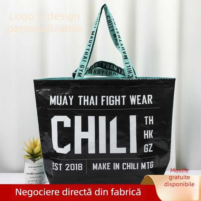 Geantă de cumpărături din materiale țesute, portabilă, ecologică, cu logo personalizabil pentru promovare
