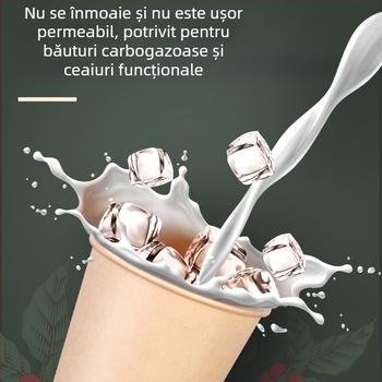 Deli LL202 Pahare de hârtie în culoare naturală, 228 ml, 50 bucăți pe pachet