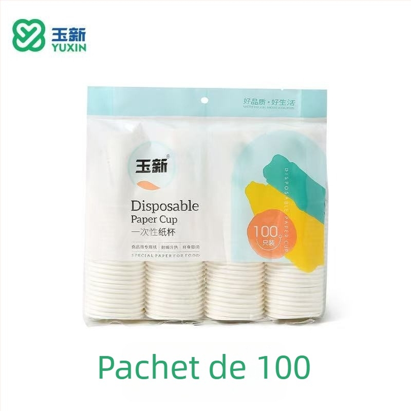 100 pahare din hârtie, de unică folosință, pentru băuturi calde (cafea și ceai), laminate, capacitate sub 100 ml, pentru birou sau utilizare acasă