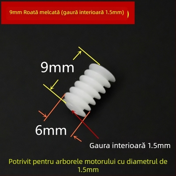 Pinion melcat cu modulul 0,5 pentru axul de ieșire al motorului, roată melcată mică spiralat, accesoriu pentru jucării