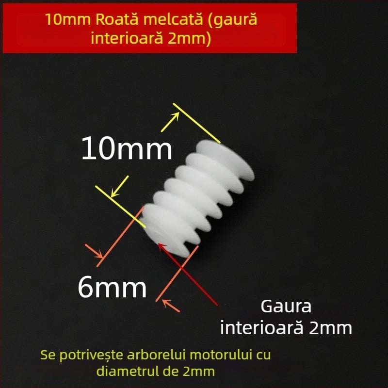 Pinion melcat cu modulul 0,5 pentru axul de ieșire al motorului, roată melcată mică spiralat, accesoriu pentru jucării