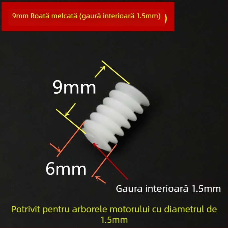 Pinion melcat cu modulul 0,5 pentru axul de ieșire al motorului, roată melcată mică spiralat, accesoriu pentru jucării
