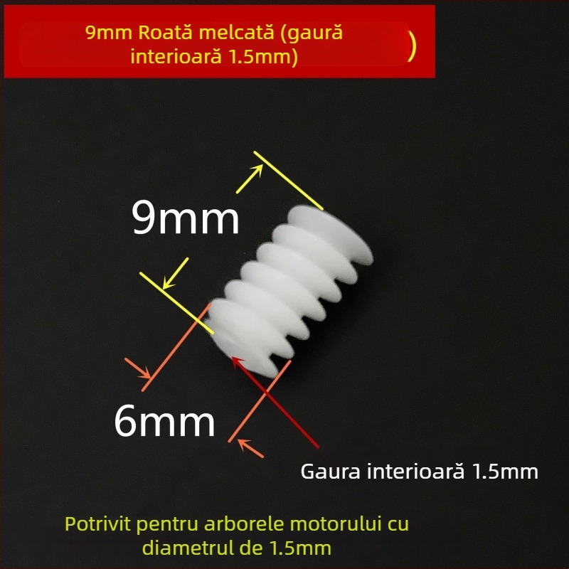 Pinion melcat cu modulul 0,5 pentru axul de ieșire al motorului, roată melcată mică spiralat, accesoriu pentru jucării