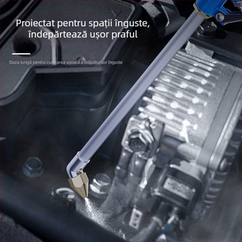 Pistol pneumatic de curățare, cu reglaj al presiunii aerului, jet de înaltă presiune pentru spălarea mașinii