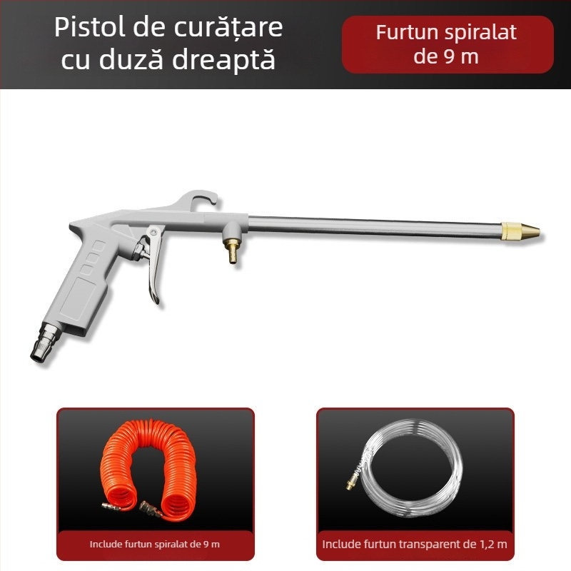 Pistol pneumatic de curățare, cu reglaj al presiunii aerului, jet de înaltă presiune pentru spălarea mașinii