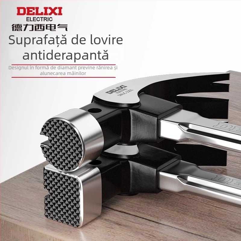 Cioc Delixi cu gheare, multifuncțional pentru tâmplărie, cap din oțel turnat și mâner din oțel inoxidabil, design integrat