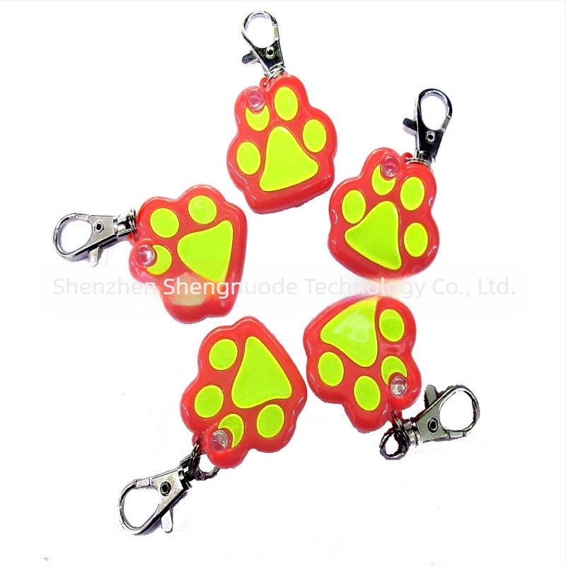 Pandantiv LED pentru animale de companie, în formă de labă, lumină pentru zgardă