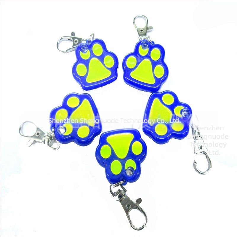 Pandantiv LED pentru animale de companie, în formă de labă, lumină pentru zgardă