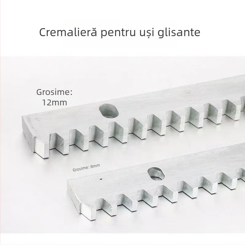 Motor pentru ușă glisantă cu dinți și șină, acționat prin telecomandă