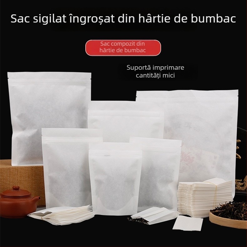 Saci de ceai din hârtie de bumbac, pungi interne pentru ambalarea ceaiului, produse de patiserie cu nuci, pungi sigilate, de înaltă calitate alimentară, albe