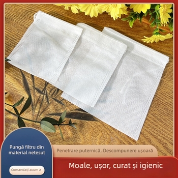 18×25 cm Pungi din plante medicinale din material nețesut, cu șnur – pungi de ceai de unică folosință