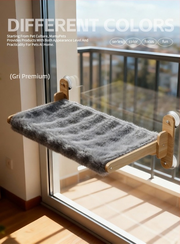 Hamac suspendat pentru pisici, pentru geam din sticlă și balcon — căldură de iarnă, suport cu ventuză, adăpost-capsulă spațială