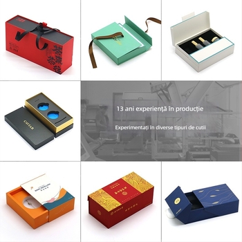 Cutie de ambalaj pentru ceai cu sertar pentru ceai parfumat și ceai din plante, cutie cadou Ceai Opt Comori, personalizabil