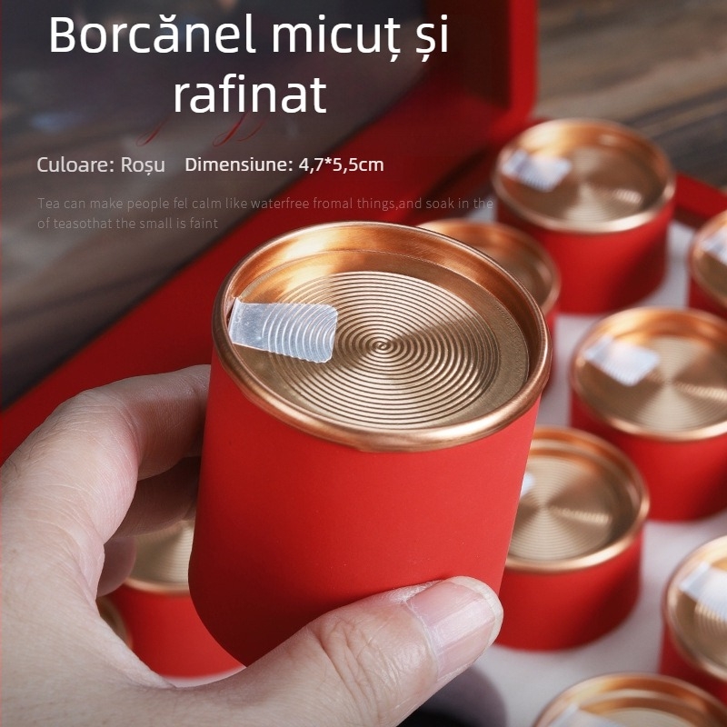 Cutie personalizată pentru ceai cu borcănașe mici 12–15–18, cutie cadou goală, portabilă pentru porționarea ceaiului