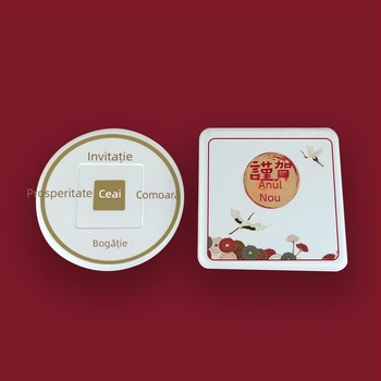 Cutie cadou de Anul Nou pentru ceai, Cutie de ceai Anul Iepurelui, Cutie pentru plăci de ceai, Ambalaj pentru ceai, Cutie biodegradabilă din pulpă de trestie de zahăr, Placă Pu'er modelată