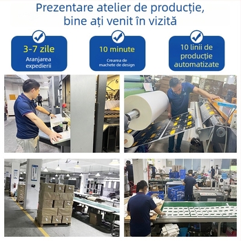 Cutie cadou pentru ceai cu deschidere dublă, în stil chinezesc, din hârtie specială cu relief și ștampilă aurie