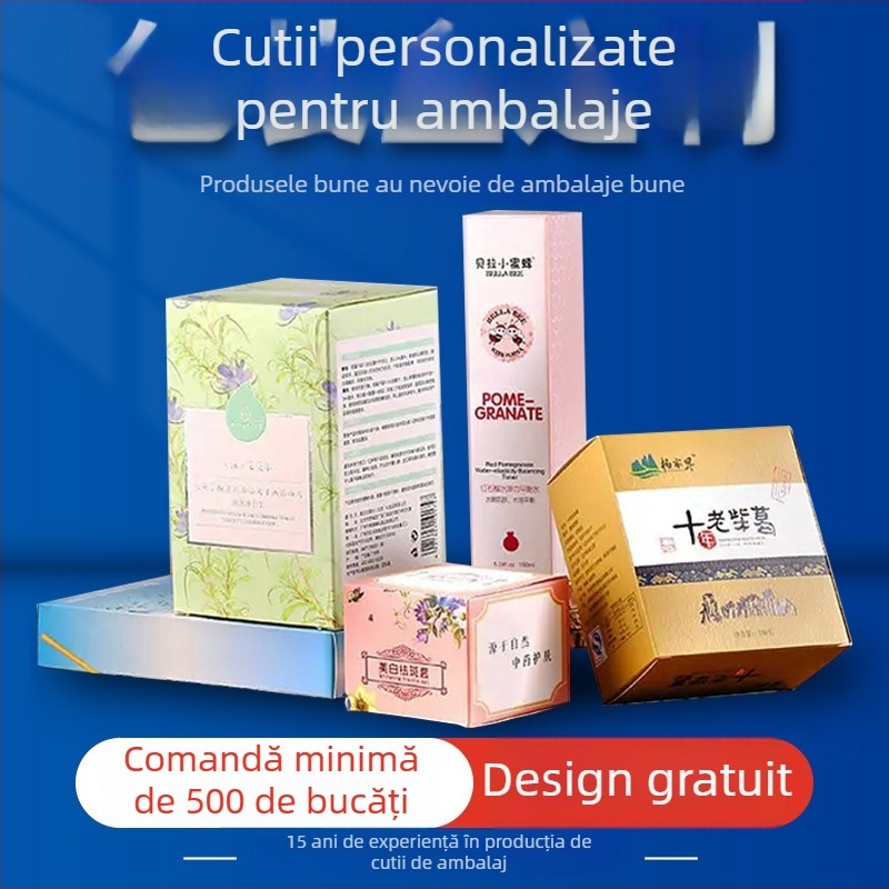 Cutie de ambalaj colorată, personalizabilă, în loturi mici, cu logo, cutie cadou goală pentru ceai de fructe și cosmetice