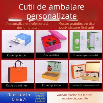 Cutii cadou personalizate pentru ambalare produse, cutii colorate de înaltă calitate pentru fructe, ceai și băuturi alcoolice, cutii cadou de Anul Nou