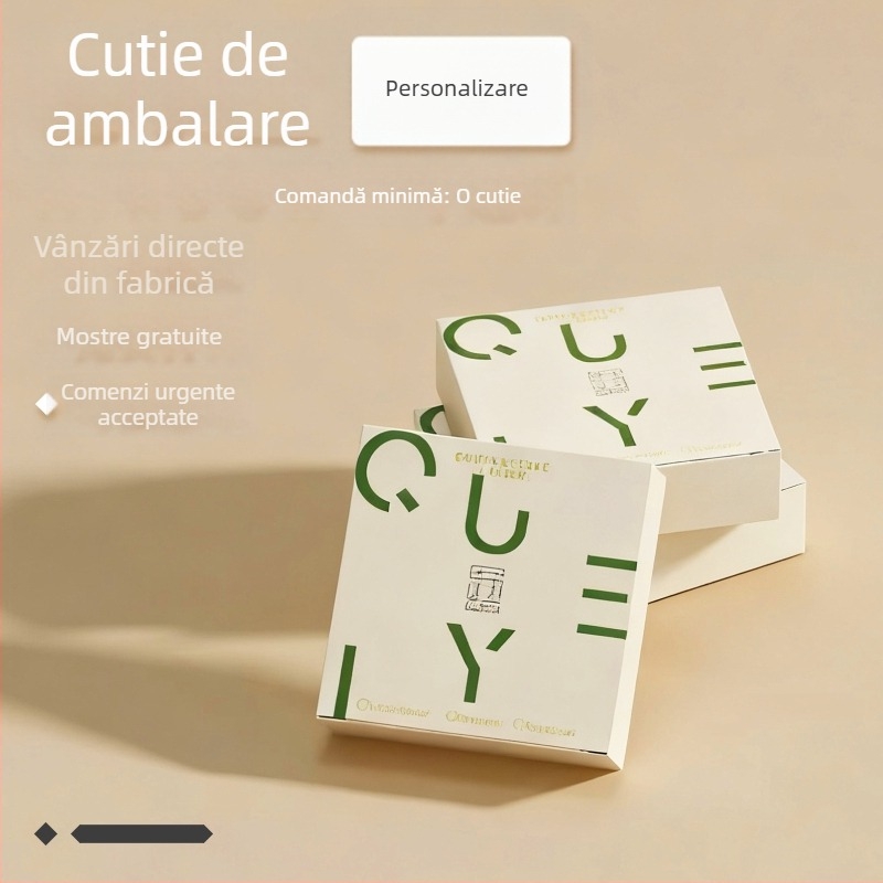 Cutii albe din carton ondulat, personalizate pentru îmbrăcăminte și cosmetice, ambalaje cadou, cutii în stil avion, cutii de ceai în loturi mici cu logo imprimat