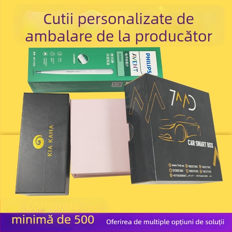 Cutie personalizată de ambalaj cadou din carton alb gros pentru cosmetice și ceai