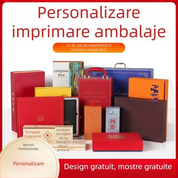 Cutie cadou Mooncake cu imprimare de înaltă calitate, ambalaj pentru ceai, design cu capac-sertar