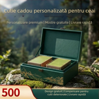 Cutie cadou personalizată pentru ceai cu cutie colorată și ambalaj din carton ondulat