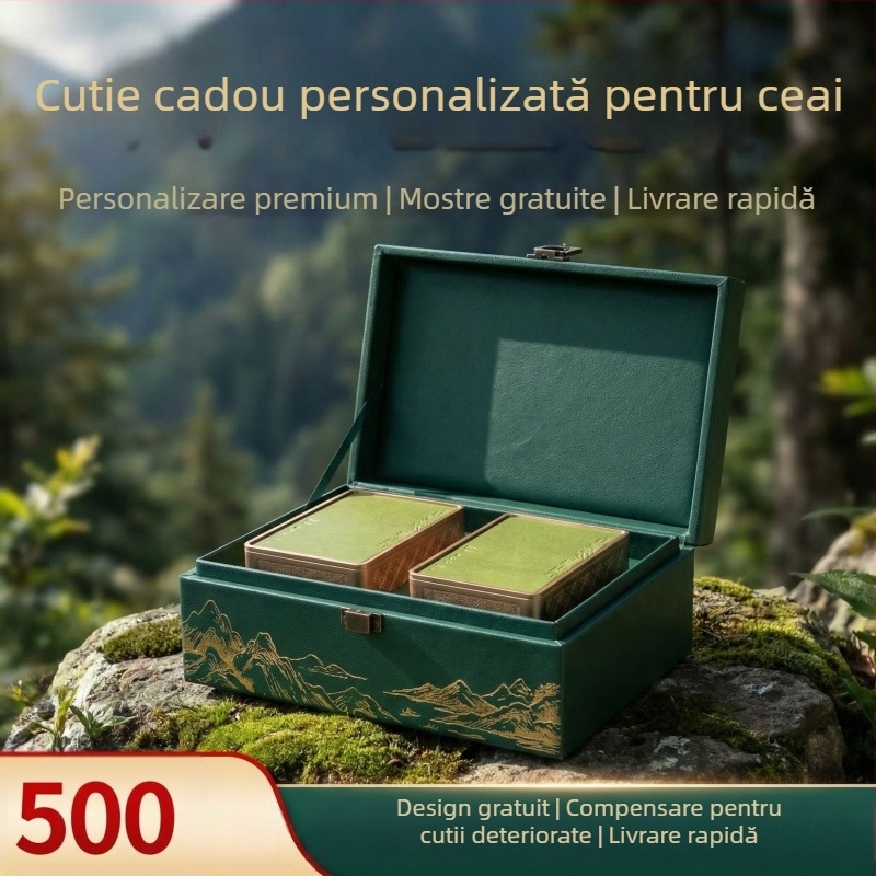 Cutie cadou personalizată pentru ceai cu cutie colorată și ambalaj din carton ondulat